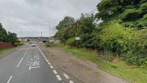 The site is on a junction at Dawley Road, Lawley, Telford, close to housing but considered a rural area in policy terms. Picture Google Maps
