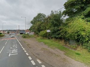 The site is on a junction at Dawley Road, Lawley, Telford, close to housing but considered a rural area in policy terms. Picture Google Maps