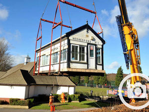 Supporting image for story: Historic signal box moves into new home at Hednesford Park