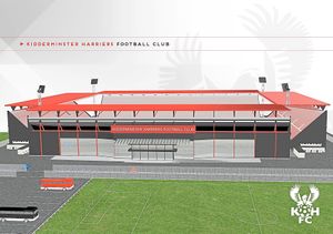Kidderminster Harriers showcased this artist's impression of its proposed new stadium