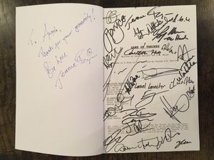 Supporting image for story: Signed Game of Thrones script did not sell at auction