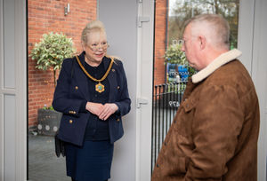 The first resident at the Benthall Grange development was personally welcomed by Cllr Nathalie Page