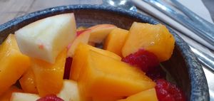 The fruit is colourful and tasty