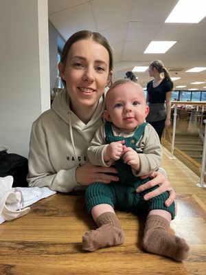 Abbie Brown and baby Louie, who both took part in the programme