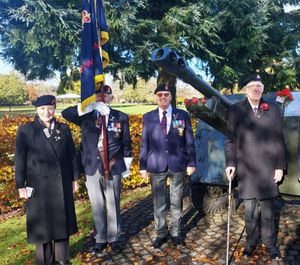 RAA Members gather in Cae Glas Park on Armistice Day