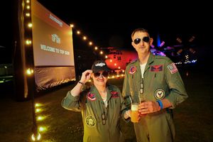Outdoor cinema at RAF Cosford Museum