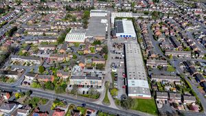 Aerial view of the 6.6-acre former Adam Carpets site in Kidderminster which has been put on the market