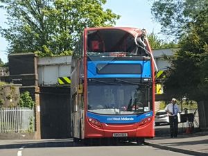 Supporting image for story: Train delays warning after bus hits bridge in Oldbury