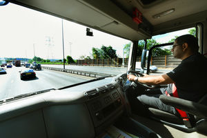Inside the undercover HGV cab with officer Jay Hussain