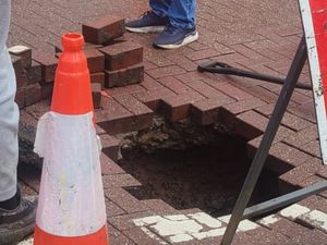 Supporting image for story: Watch: Work to investigate Wolverhampton sinkhole underway after road closure