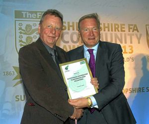 Outstanding contribution from a volunteer - Bob Feeney with Richard Bevan.