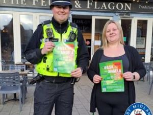 Officers have been handing out information on 'Ask for Angela' to local venues