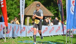 The cool, bright conditions were just right for the hundreds of competitors in the Shropshire Triathlon

