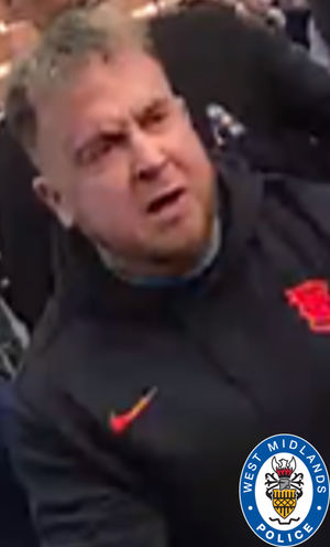 The disorder happened at several occasions during and after the game. Photo: West Midlands Police