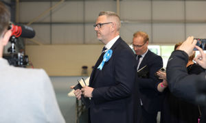John Campion at the election count in Telford on Friday. Photo: Phil Blagg Photography