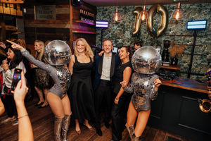 Disco ball girls at Loopy Shrew