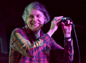 Ned's Atomic Dustbin's Jonn Penney talking at the Slade Rooms as part of the 2018 Wolverhampton Literature Festival