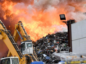 Supporting image for story: School and nearby firms close as firefighters battle major Black Country scrap yard blaze with smoke seen from miles away