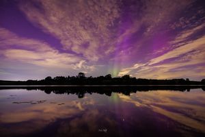 Northern Lights over Crosemere, taken by Jon Morris