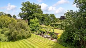 Beautiful gardens at the former mill near Newport. Picture: Knight Frank/Rightmove