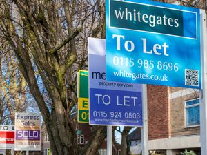 To let signs on a street