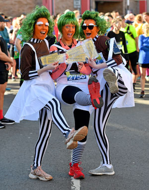 It's also an occasion for people to dress up for the run