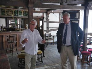 Open Arms Kington director, Patrick Conrad, showing North Herefordshire MP Bill Wiggin around the Oxford Arms in Kington earlier this year