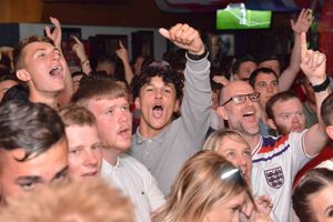 England fans at Bar Sport in Cannock
