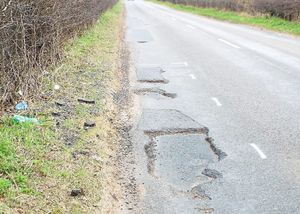 Potholes cause misery for drivers