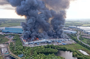 At the height of the blaze, smoke could be seen as far away as Wolverhampton and Lichfield