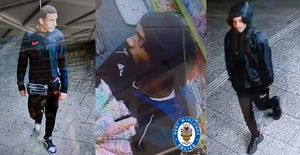 Police want to speak to these three men about a robbery in West Bromwich last month