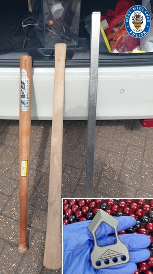 A series of weapons were also discovered. Photo: West Midlands Police