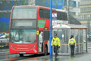 Police and forensics at the scene on Hagley Road, Birmingham where a Christina Edkins was stabbed