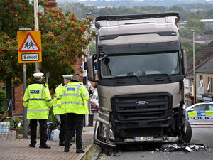 Supporting image for story: Devastation following car and lorry crash in Brierley Hill that left two in 'serious condition'