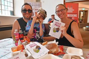Dan Pearson and Jacob and Claire Tedstone were among the participants in the treasure hunt