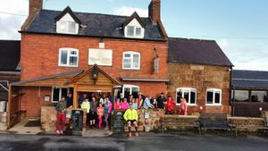 Some of the runners at the end of the event at the Royal Hill