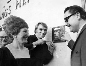 The Nags Head pub, Pontesbury, January 24, 1970. The caption said: 'Shropshire's perfect pub, The Nag's Head at Pontesbury, was bursting at the seams today. Hundreds of people from all over the county crowded into the pub to see television star Frank Ifield present the awards in the Shropshire Star-sponsored competition to find the perfect pub for 1969.' The picture shows licensee Mr Henry Mitchell and his wife Betty, with Frank Ifield fixing the plaque to the wall. 