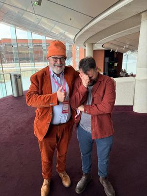 Journalist John Sweeney and Cllr Tromans