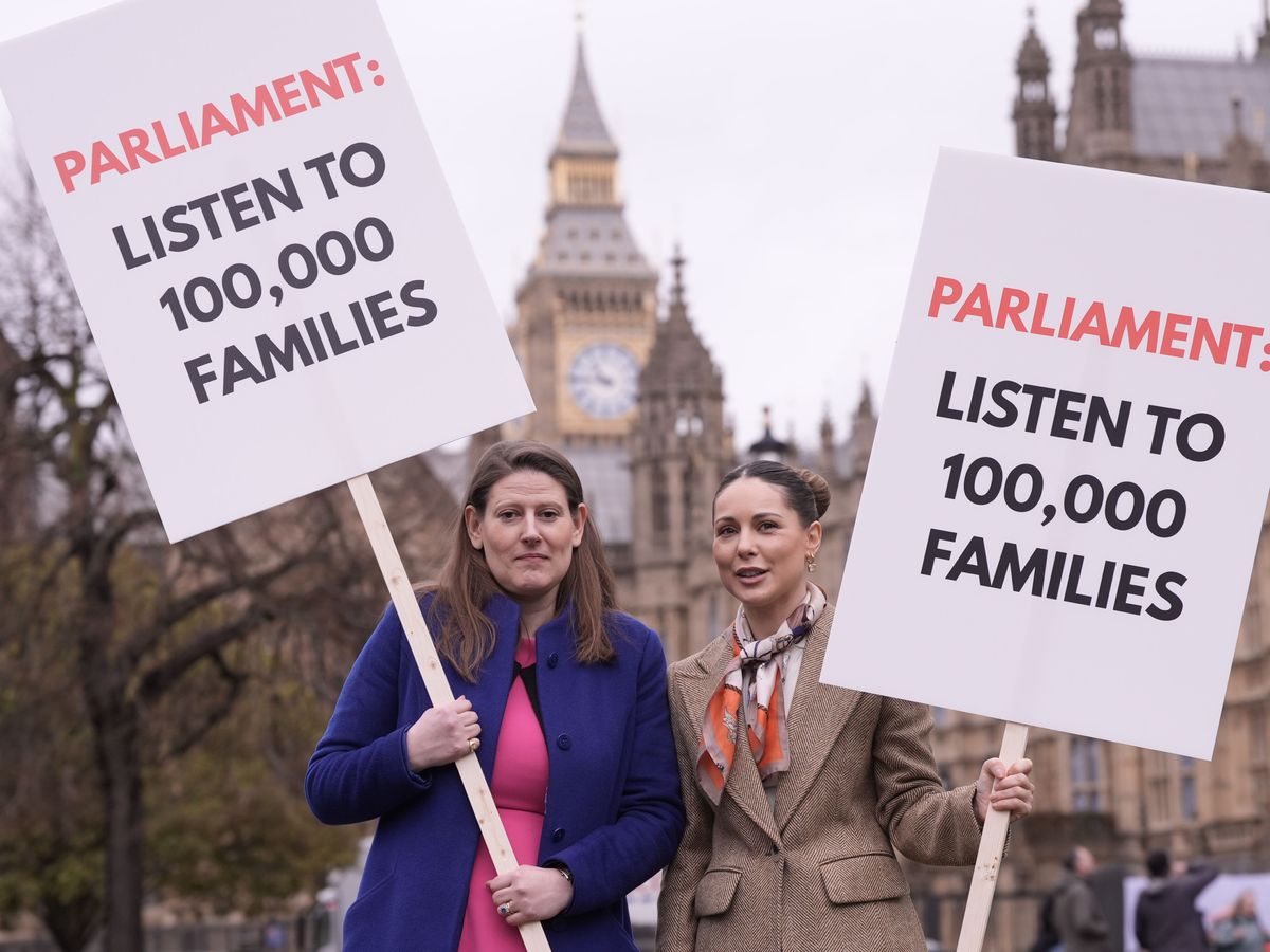 Louise Thompson leads protest calling for improved maternity care