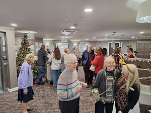 Resident with Santa at HC-One’s Foley Grange Care Home’s Christmas Fair