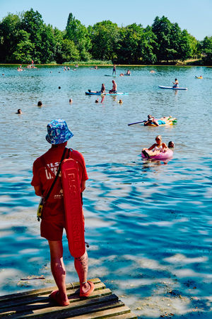 Cooling off in the lake