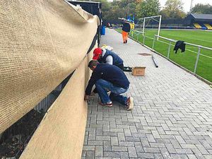 Star Craig Bannister, near, shows more handiwork