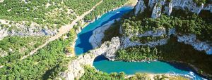 The stunning Ardeche gorge are a sight to behold from ground level or high above