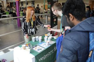 A game of 'bin pong'.