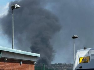 Supporting image for story: Fire crews battle blaze involving '50 large lorry tyres' in Gornal Wood