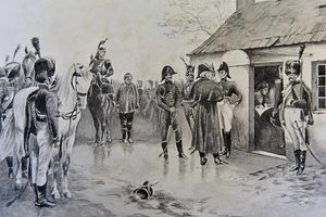 A drawing called The Morning of Waterloo, dating from around 1900, from Weston House
