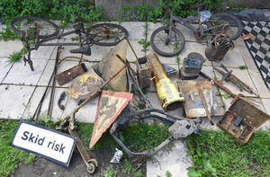 The collection of items found by the Hargood family 