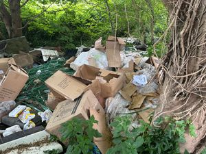 Rubbish dumped in Angel Street, Dudley
