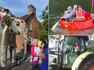 Supporting image for story: Fun photos of the Queen's Baton Relay in Telford as it travels by boat and even elephant 
