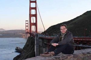 Germanwings pilot Andreas Lubitz at the Golden Gate bridge in San Francisco